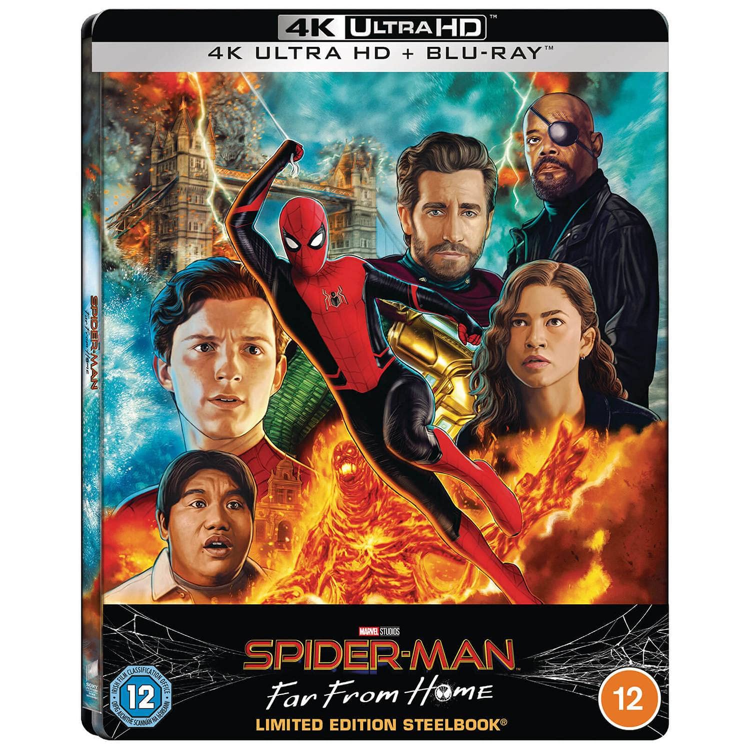 SPIDER-MAN: FAR FROM HOME 4K ULTRA HD LIMITED COLLECTOR`S EDITION STEELBOOK / 4K DOLBY VISION / LENTICULER COVER / INCLUDES BLU RAY / REGION FREE Movies