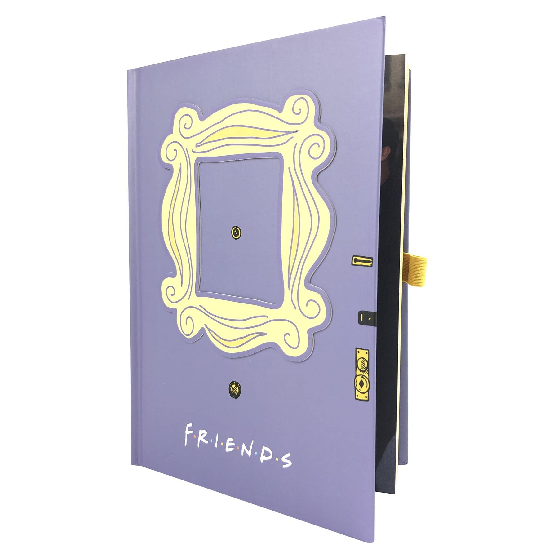 Friends Notizbuch mit gelbem Rahmen, zum Einlegen Ihres eigenen Bildes Books