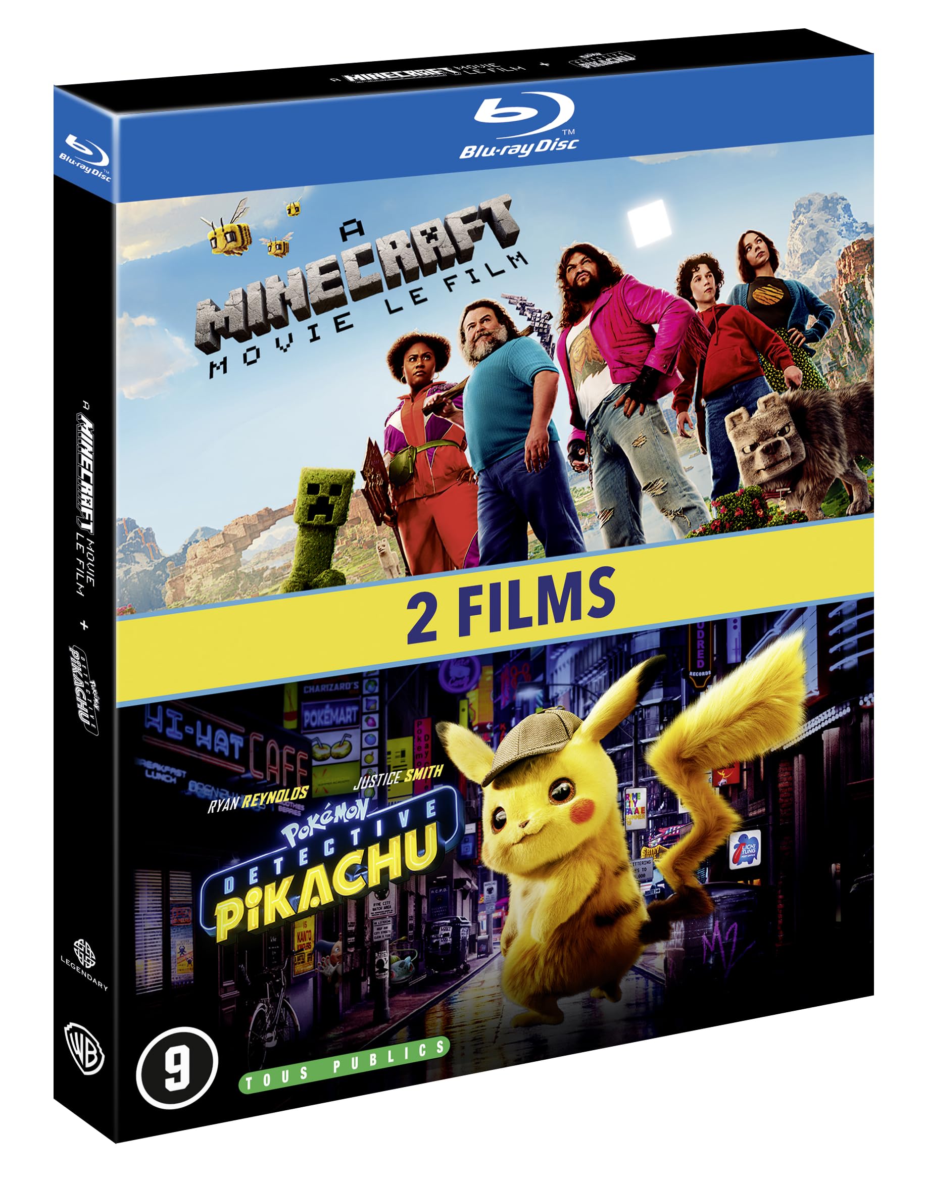 Minecraft, Le Film + Pokémon-Détective Pikachu dvd