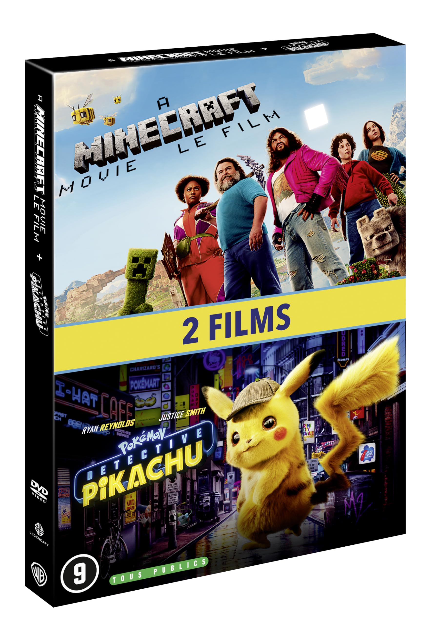 Minecraft, Le Film + Pokémon-Détective Pikachu dvd