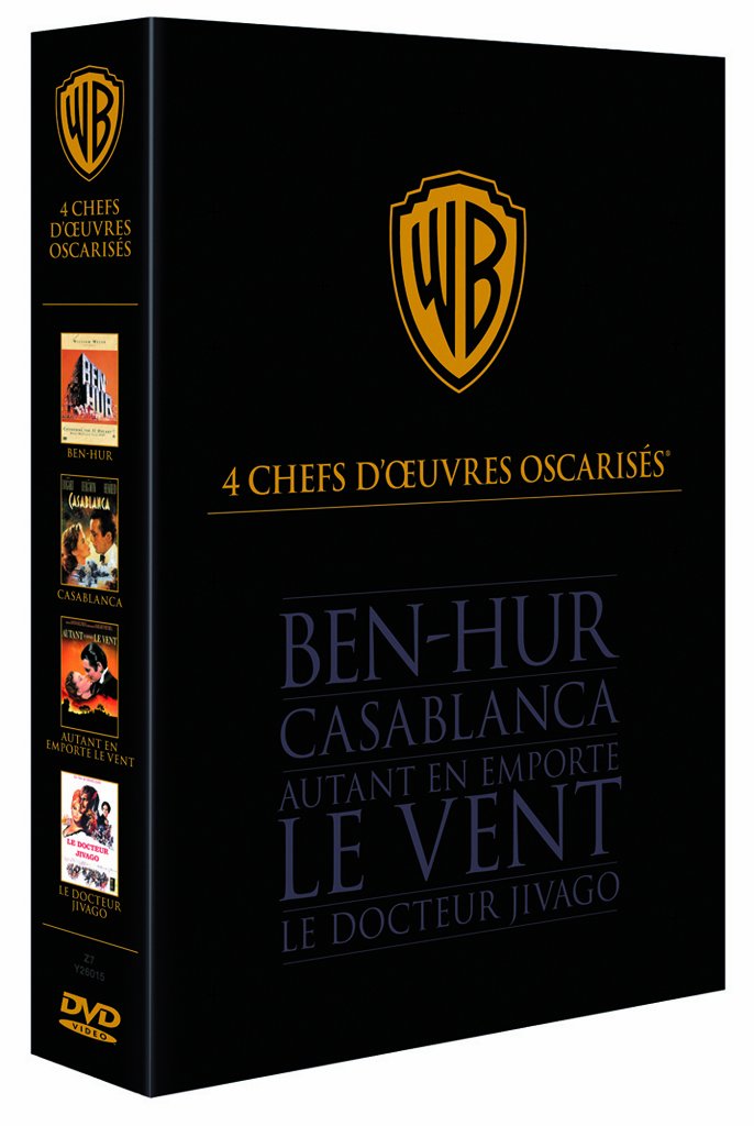 4 Chefs d'œuvres oscarisés - Ben-Hur; Casablanca; Autant en Emporte le Vent; Le Docteur Jivago Movies