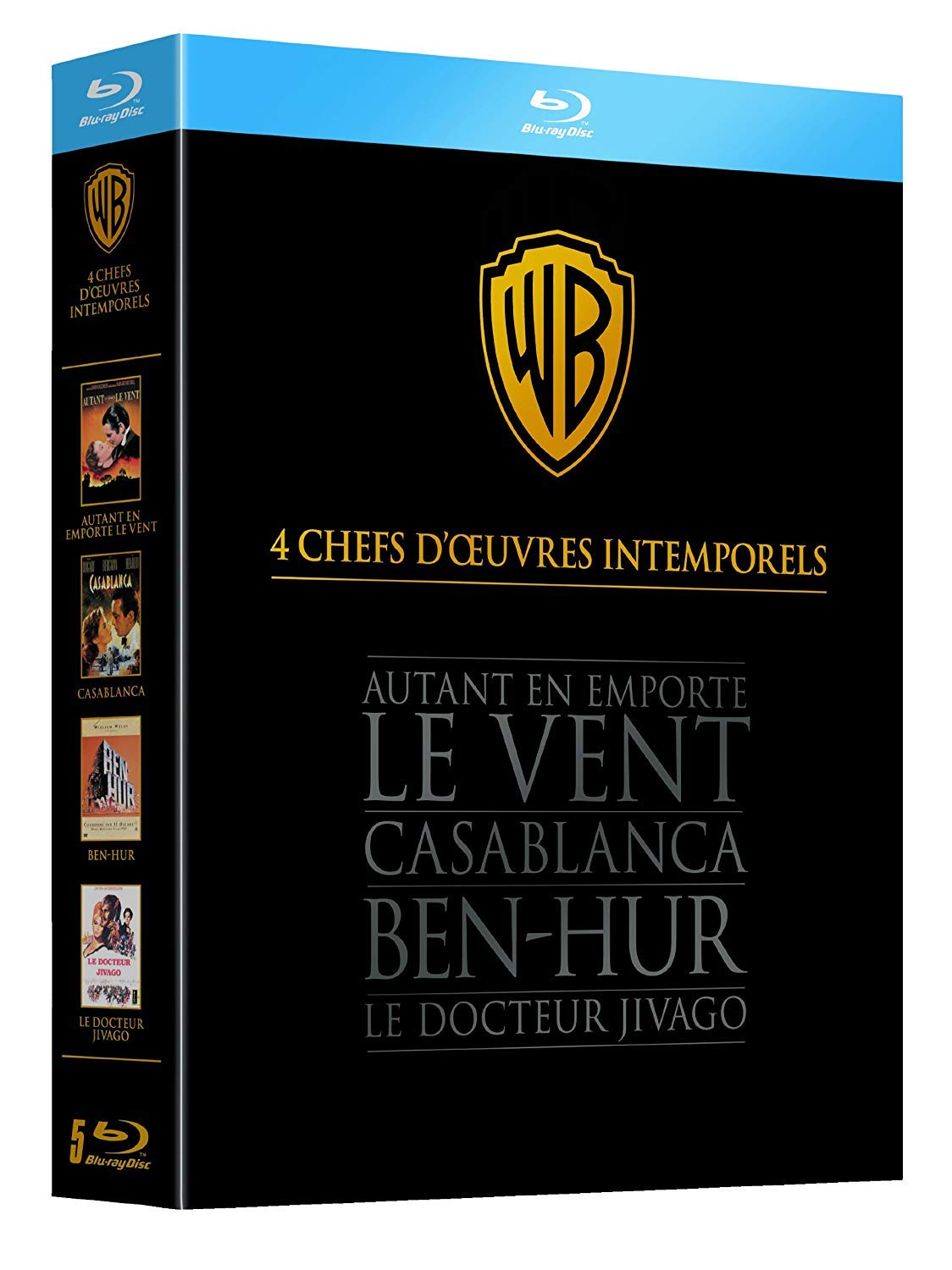 Coffret chefs d'oeuvres oscarises : ben-hur ; casablanca ; autant en emporte le vent ; docteur jivago Movies