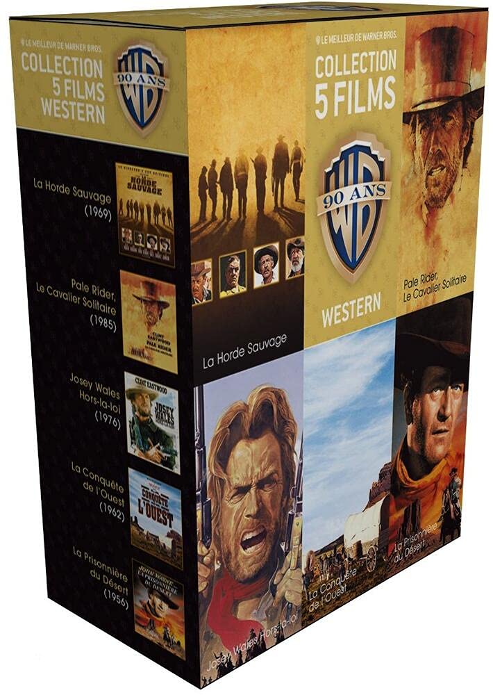 90 ans Warner - Coffret 5 films - Western + 1 magnet collector « La Conquête de l'Ouest » offert Movies