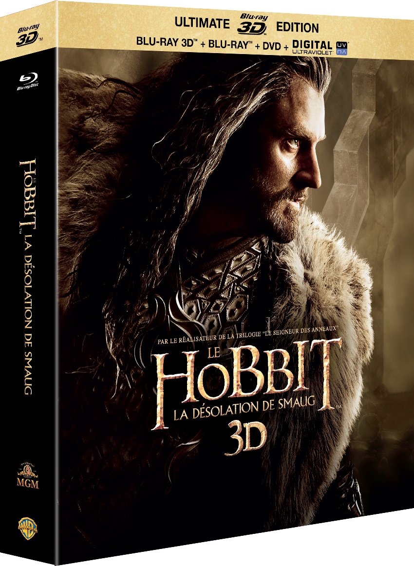 Le Hobbit - La désolation de Smaug - BLURAY 3D + 2D + DVD + DIGITAL HD Ultraviolet Films