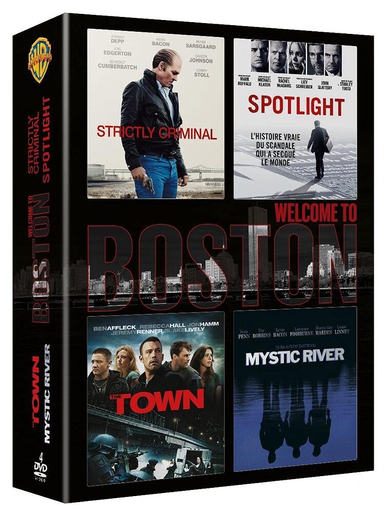 Coffret Welcome To Boston : Strictly Criminal + Spotlight + The Town + Mystic River Films