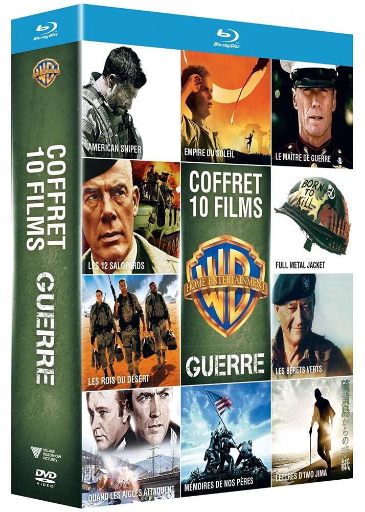 Collection de 10 films de guerre Warner - Coffret Blu-Ray dvd