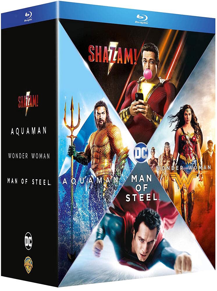 Origin Stories - Man of Steel + Wonder Woman + Aquaman + Shazam! dvd