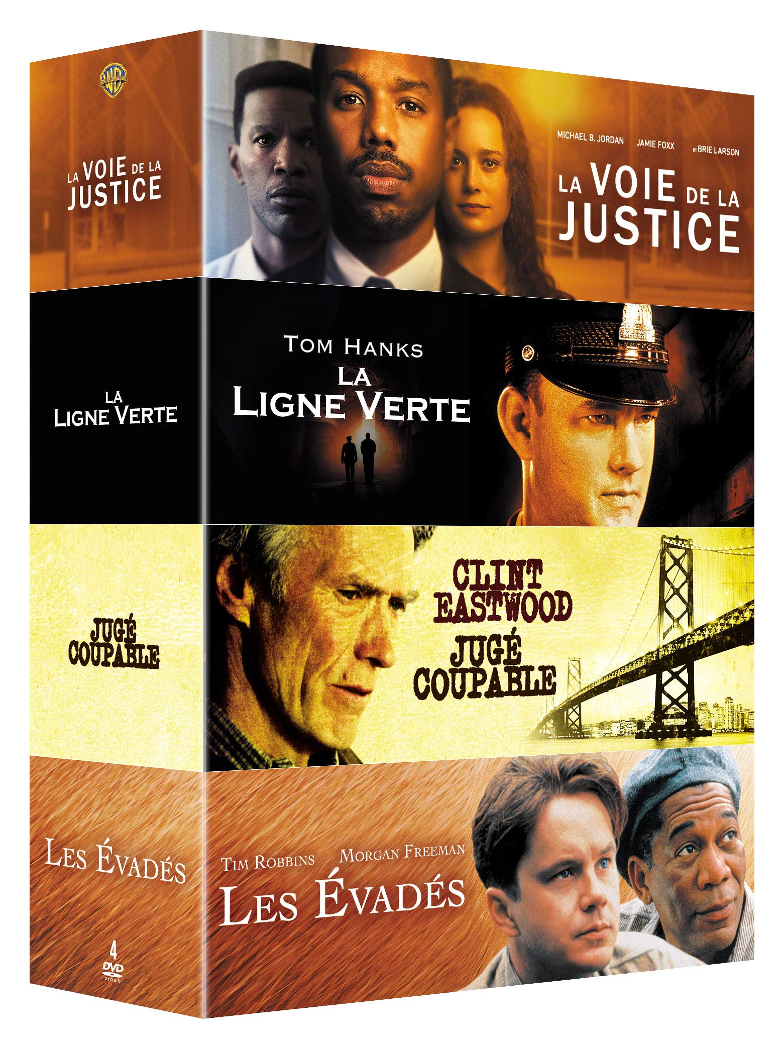 Coffret 4 Films : La Voie de la Justice + La Ligne Verte + Les Évadés + Juge Coupable Movies