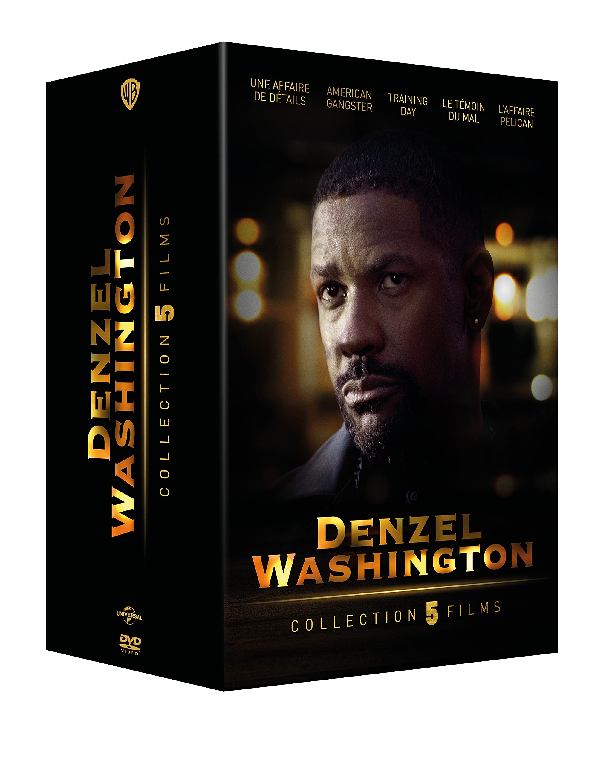 Denzel Washington - Collection 5 films : Une affaire de détails + Training Day + L'Affaire Pélican + Le Témoin du mal + American Gangster dvd