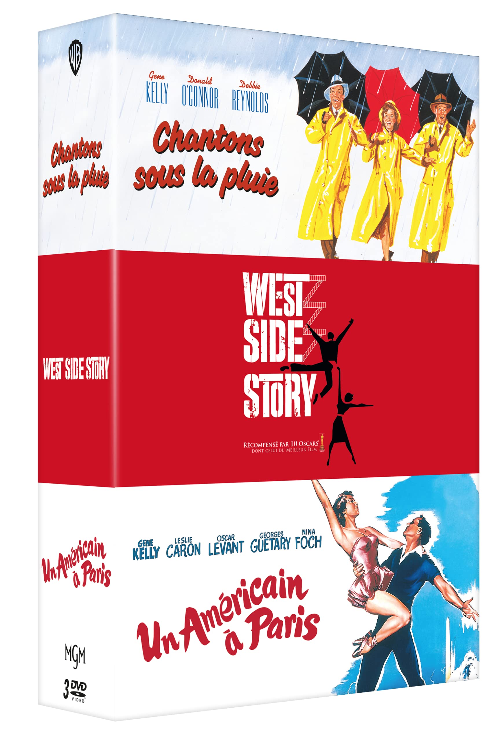 Coffret Comédies Musicales 3 Films : Chantons sous la Pluie + Un Américain à Paris + West Side Story dvd