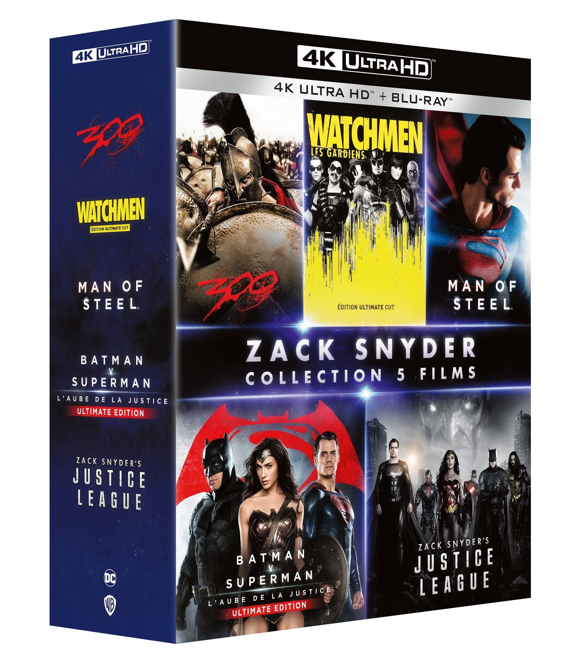 Coffret Snyder : 300 + Watchmen + Man of Steel + Batman v Superman : L'aube Zack Snyder's Justice League Movies