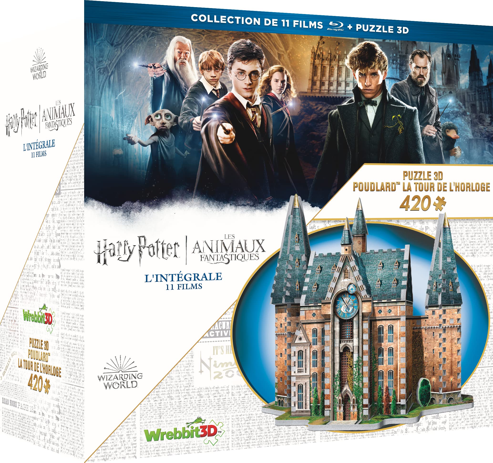 Wizarding World : Harry Potter + Les Animaux fantastiques - Coffret 11 Films + Puzzle 3D Wrebbit dvd
