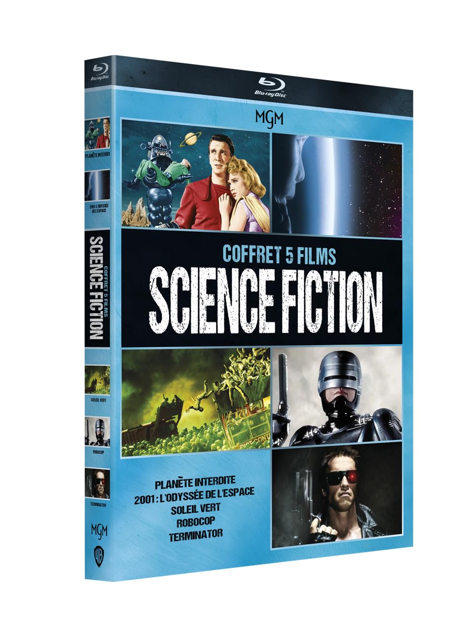 Collection 5 Films Science-Fiction : La Planète Interdite + 2001 : L'Odyssée de l'espace + Soleil Vert + Terminator + Robocop dvd