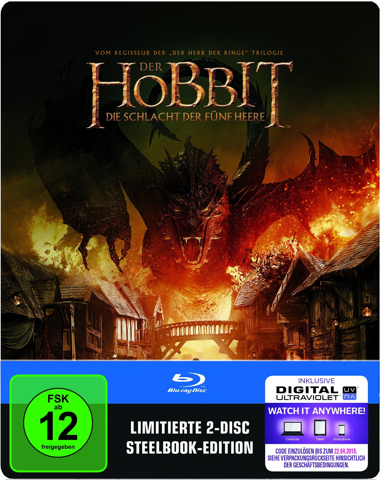 Der Hobbit: Die Schlacht der fünf Heere (Steelbook) (exklusiv bei Amazon.de) Films