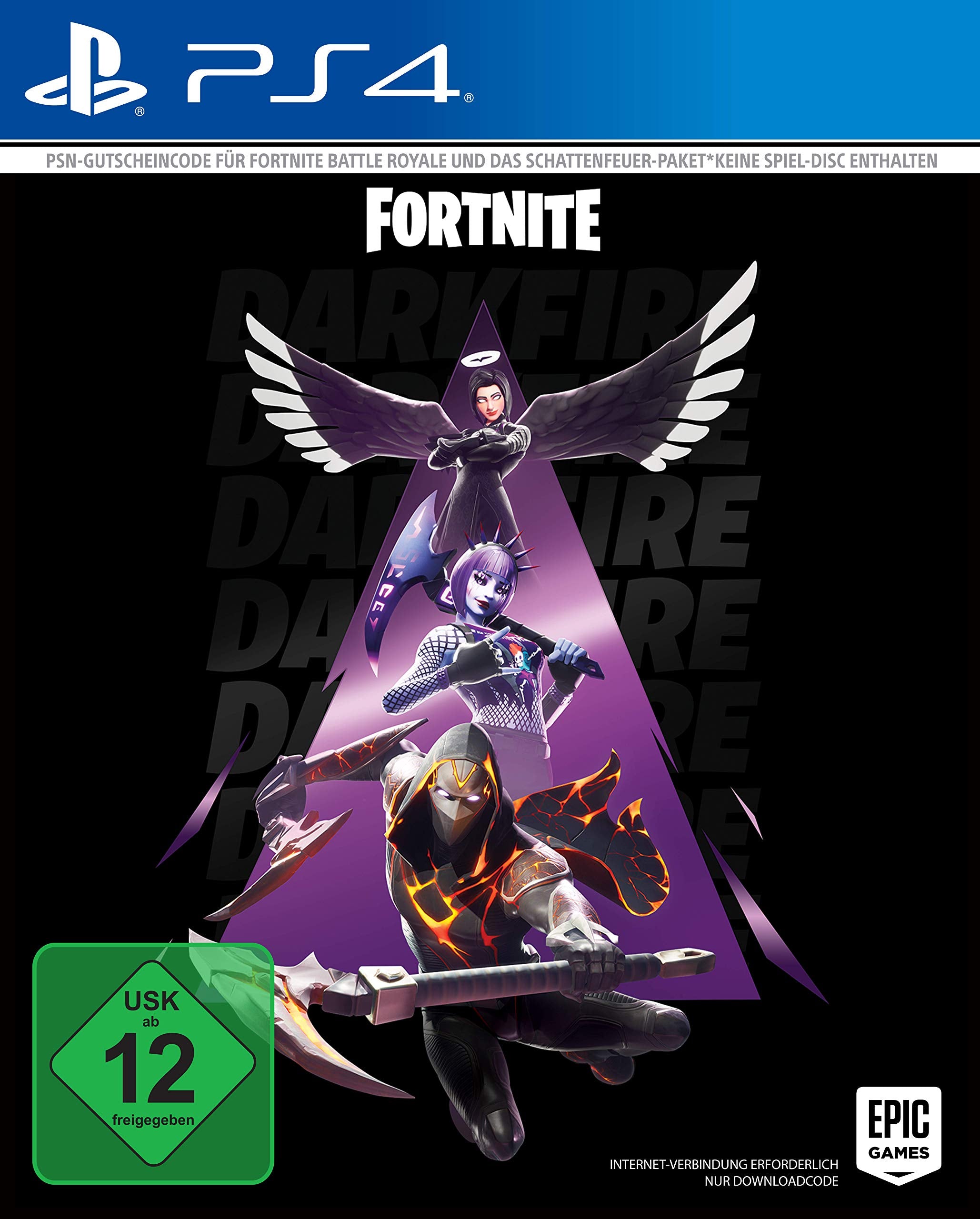 Fortnite Schattenfeuer Paket - Code in the box - enthält keine CD PlayStation 4