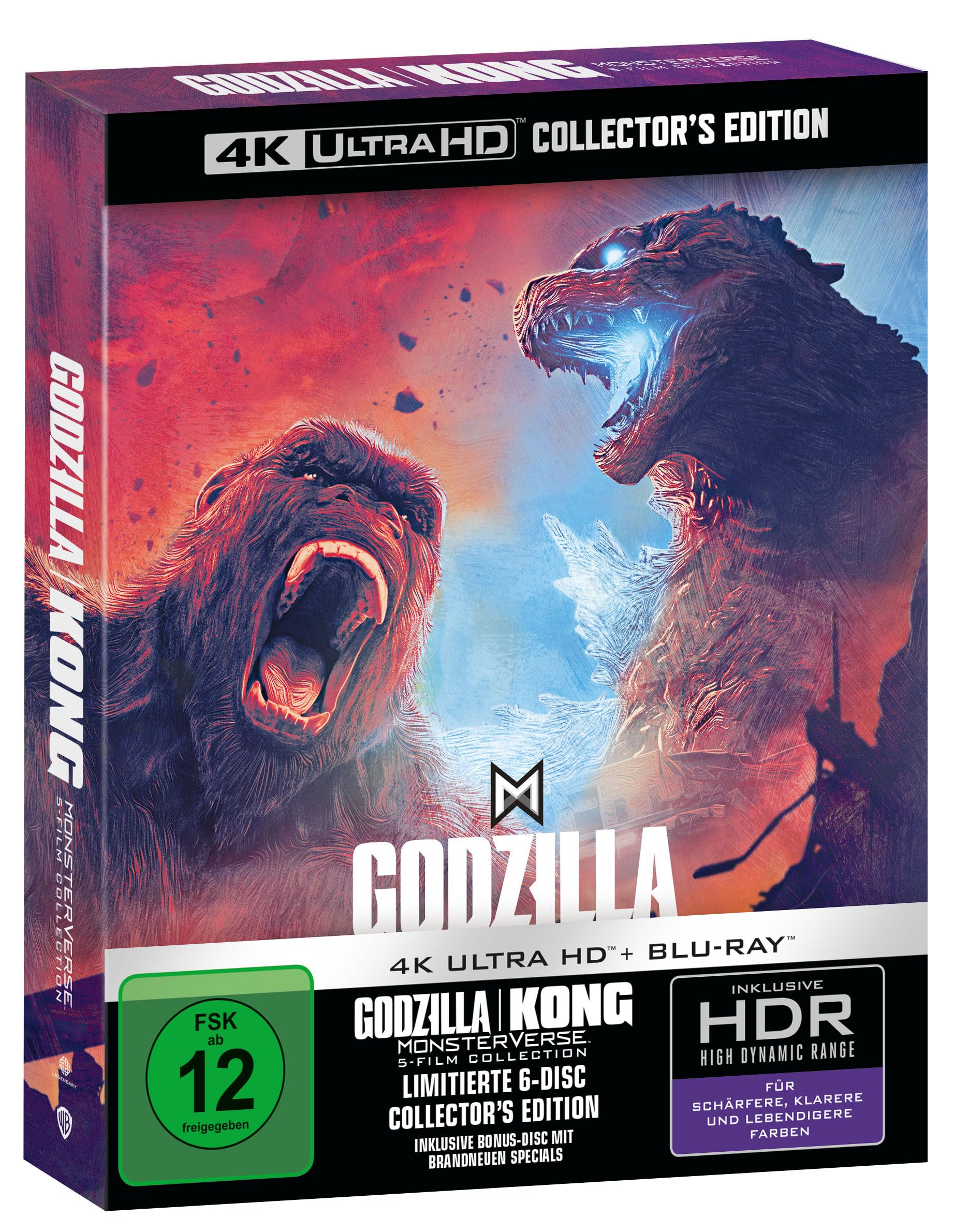 Godzilla Kong Monsterverse 5-Film Collection (4K Ultra HD) (+ Bonus-Blu-ray) Movies