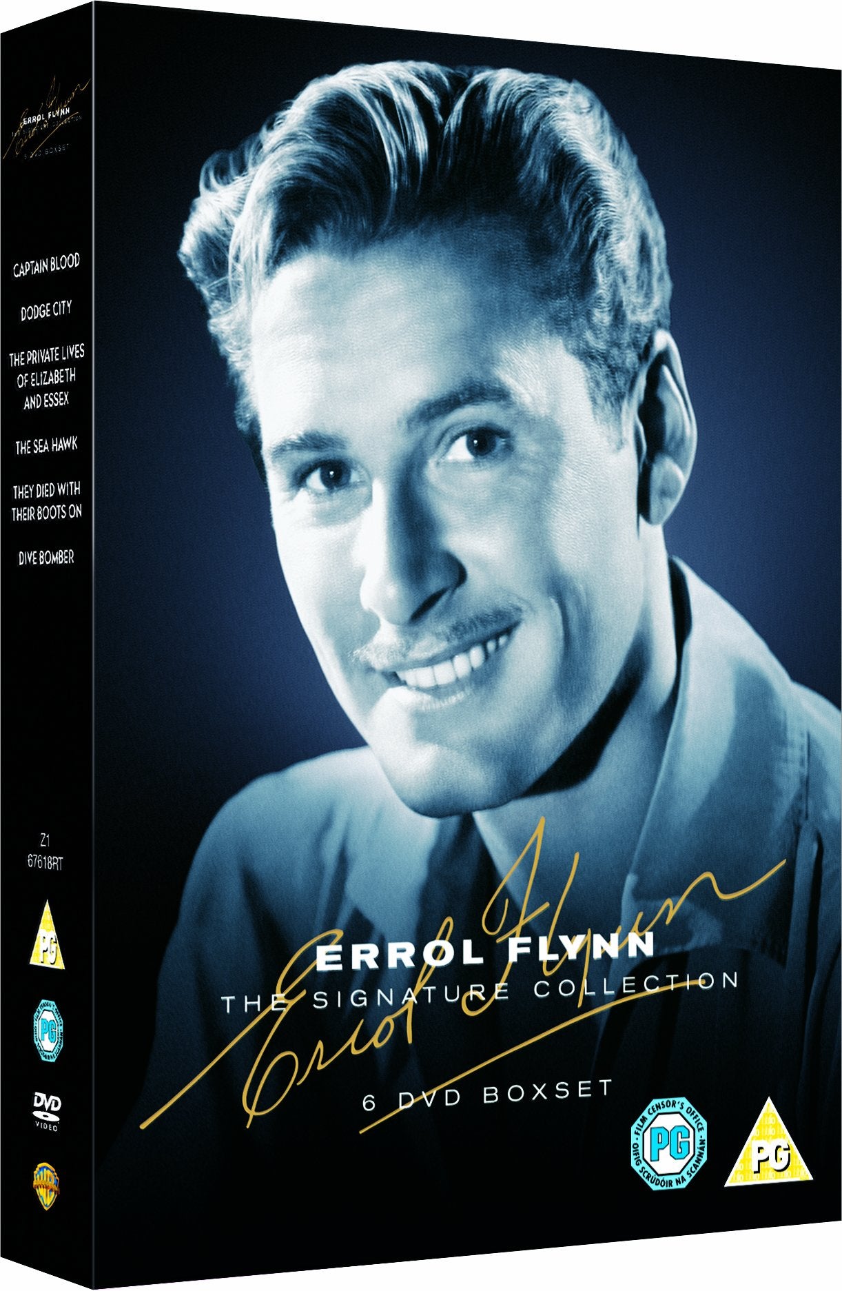 Errol Flynn Collection (6 Disc) (Captin Blood, Private Lives of Elizabeth and Essex, The Sea Hawk, They Died With Their Boots On, Dodge City, Dive Bomber) Movies