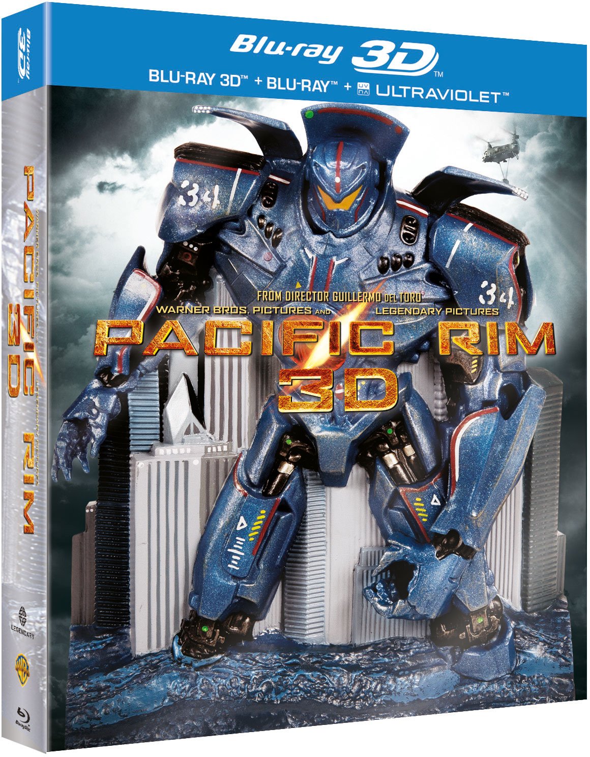 3 Blu-Ray Box Set " Pacific Rim " 3D Limited Edition Robot Pack Films