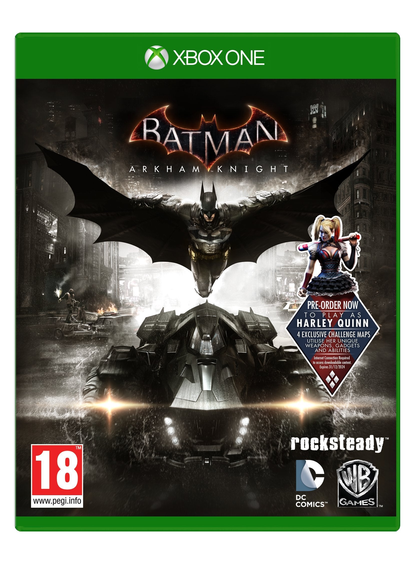 Batman: Arkham Knight D1 Edition (Harley Quinn DLC) Xbox1 [ Xbox One