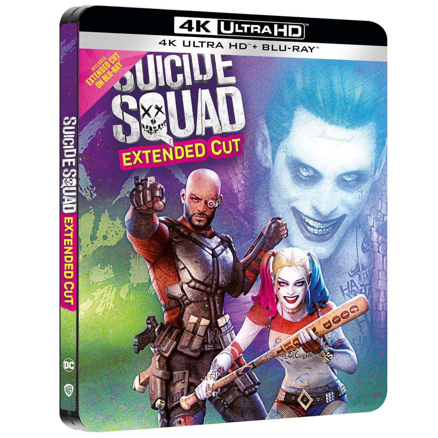 SUICIDE SQUAD 4K ULTRA HD LIMITED EDITION STEELBOOK / INCLUDES EXTENDED BLU RAY CUT / IMPORT /REGION FREE Films