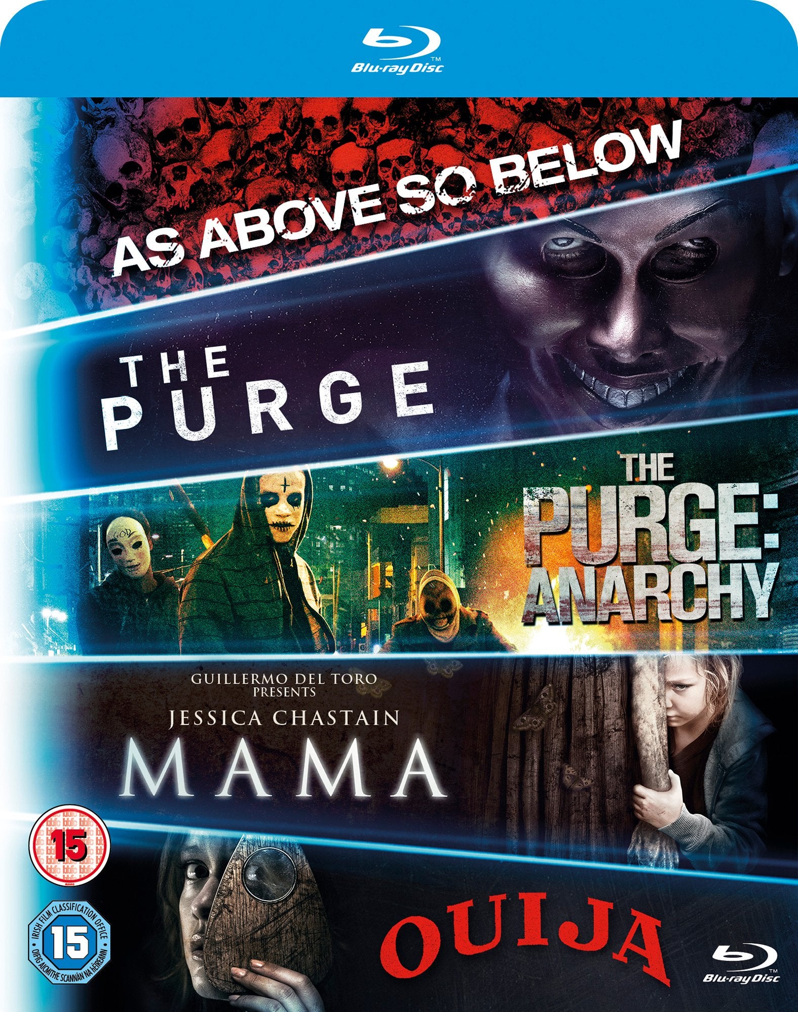 Blu ray 5-Movie Starter Pack: Mama/The Purge/Purge: Anarchy/OUIJA/As Above, So Below Films