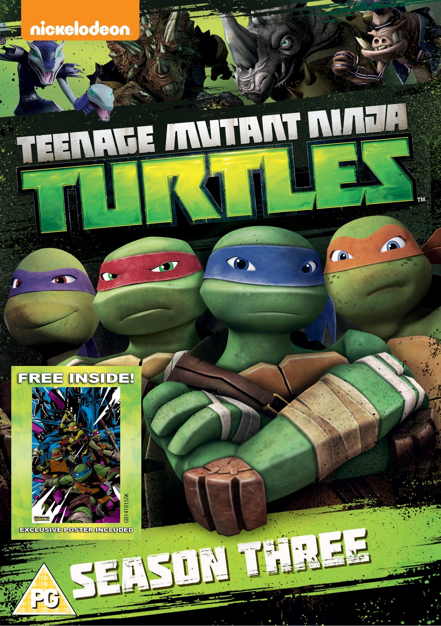 Teenage Mutant Ninja Turtles - Season 3 Complete Collection (Free Exclusive Poster Inside!) UK-Import, Sprache-Englisch. Films