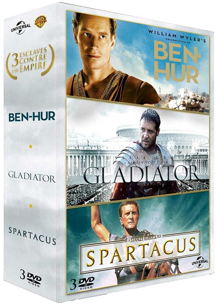 3 esclaves Contre Un Empire-Coffret : Ben-Hur + Gladiator + Spartacus dvd