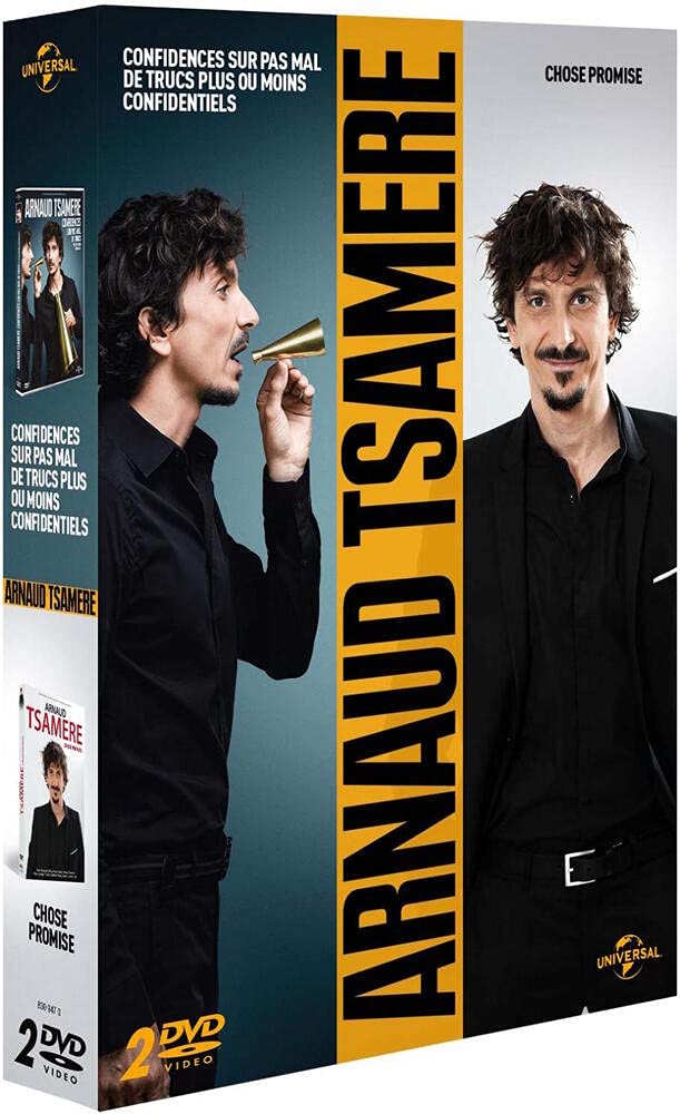 Coffret arnaud tsamère 2 spectacles : chose promise ; confidences sur pas mal de trucs plus ou moins confidentiels... Films
