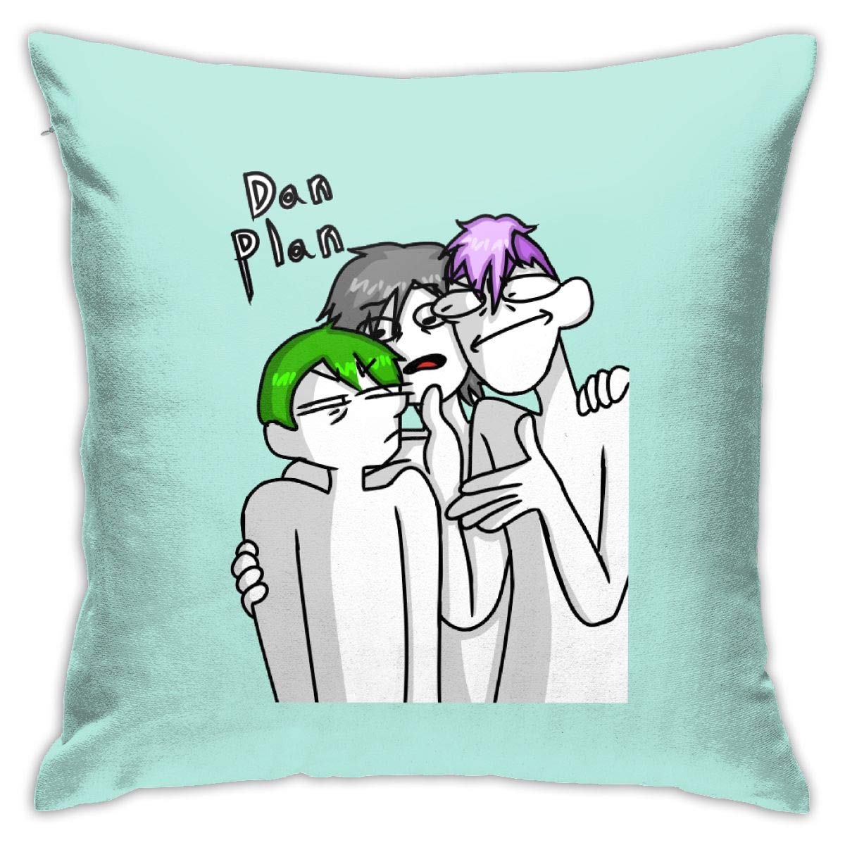 DJNGN Pillowcase DanPlan Square Dekorativer Kissenbezug DanPlan Mehrfarbiger Generalduty Kissenbezug Films