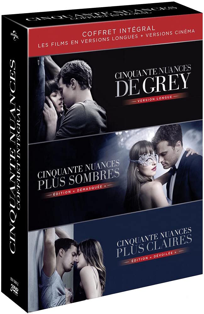 Coffret cinquante nuances 3 films : de grey ; plus sombres ; plus claires Films