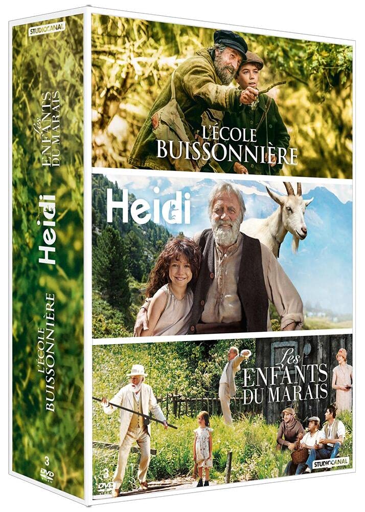 Coffret 3 films : l'école buissonnière ; heidi ; les enfants du marais Films