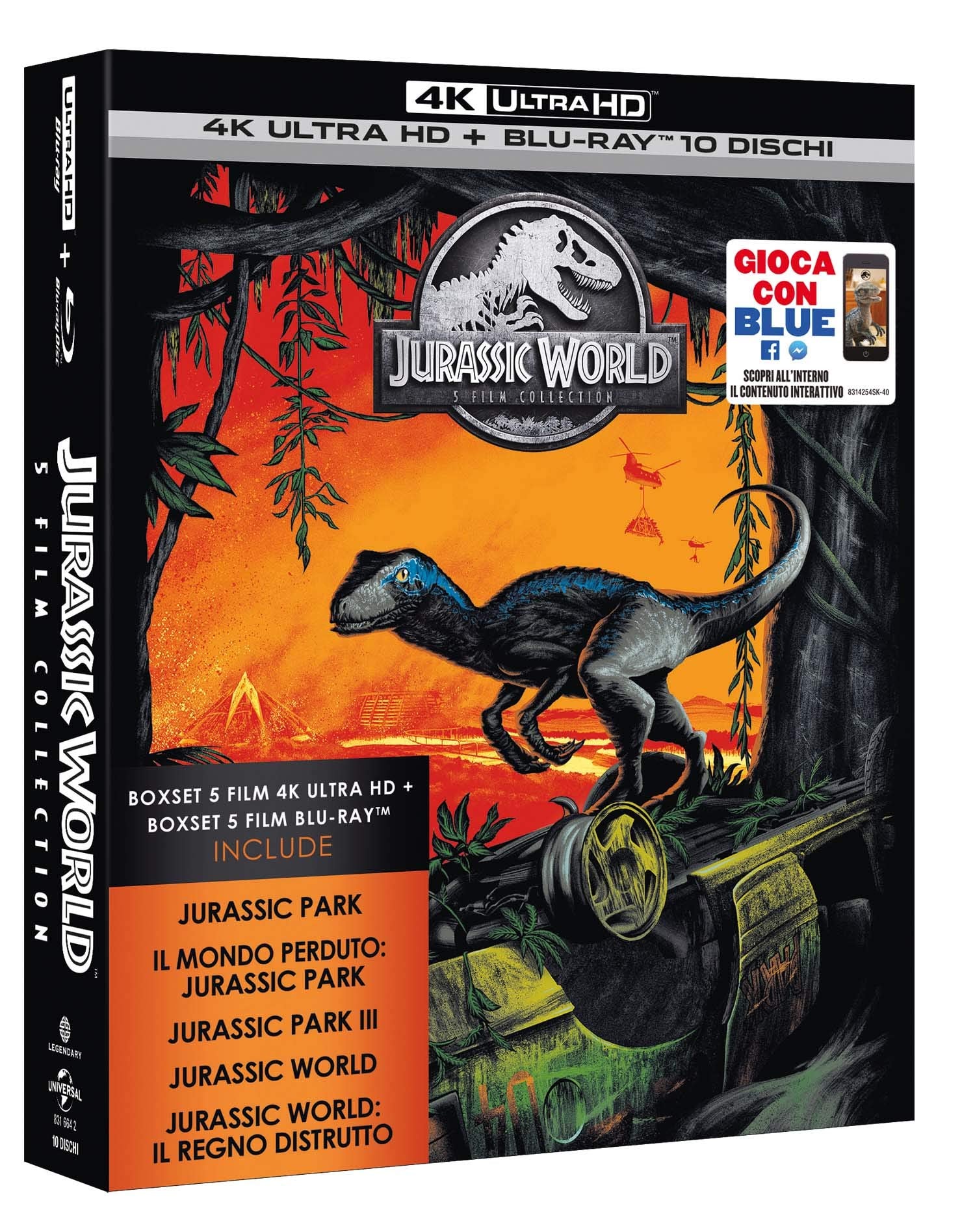 Blu-Ray - Jurassic 5 Movie Super Collection (5 Blu-Ray 4K Ultra HD+Blu-Ray) (1 BLU-RAY) Movies