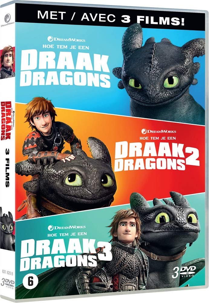 DVD - Hoe tem je een draak 1-3 (3 DVD) Films