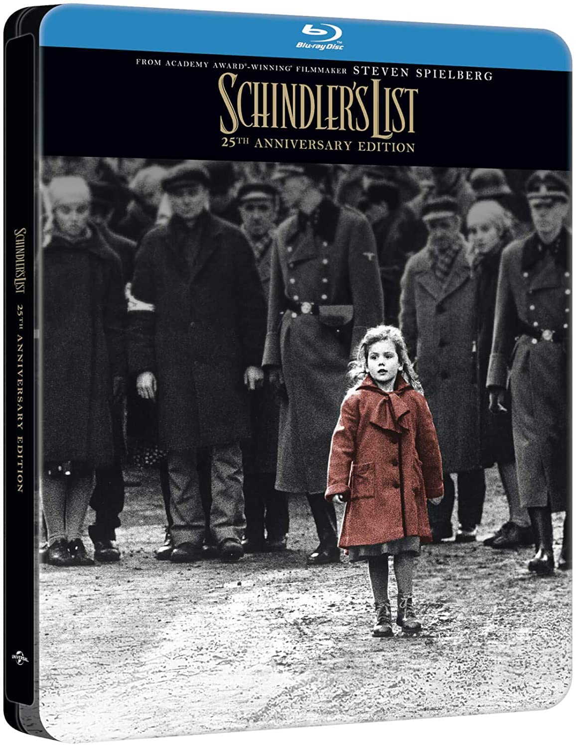 Schindlers List 4K Ultra HD 25th Anniversary Edition Steelbook / Import / 3-Disc Set / Includes Region Free Blu Ray Films