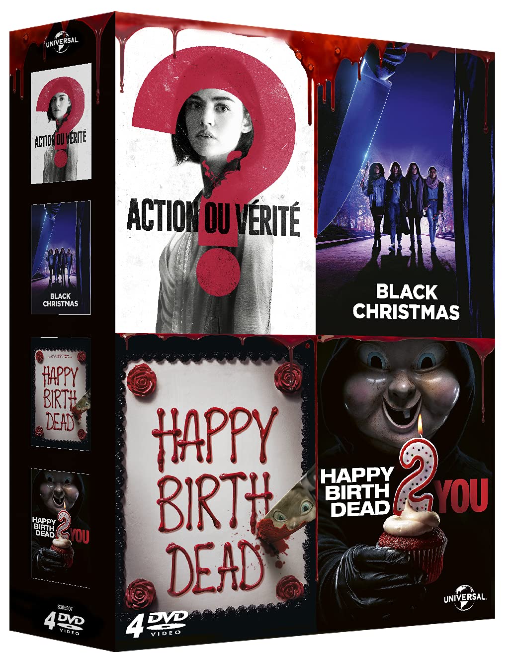Coffret Horreur Happy Birthdead 2 You + Action ou vérité + Black Christmas Movies