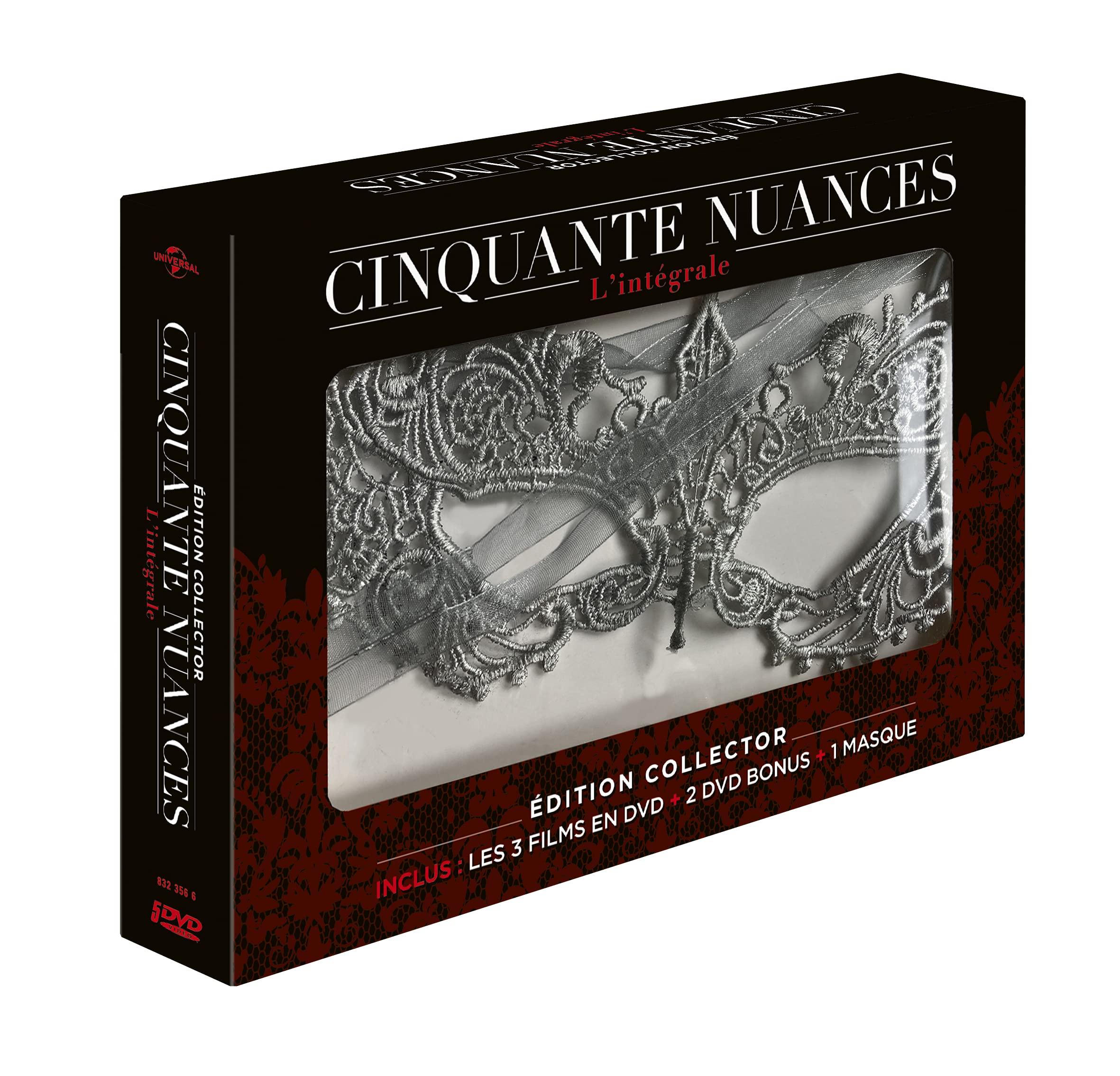 50 NUANCES DE GREY -L'INTÉGRALE 1 À 3 -DVD + 2 masques dvd