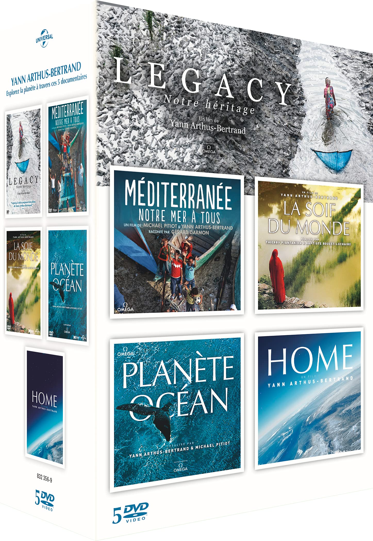 Coffret Yann Arthus Bertrand : Home + Planète océan + La Soif du monde + Méditerranée, notre mer à tous + Legacy, notre héritage Movies