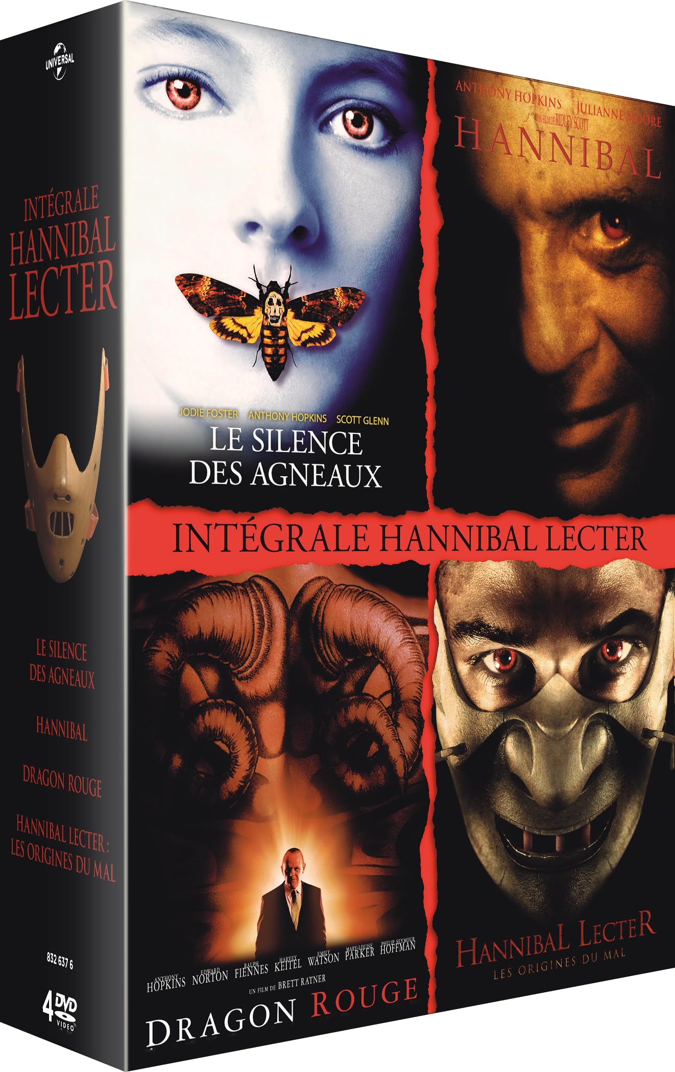 Intégrale Silence des agneaux Dragon Rouge + Hannibal Lecter : Les Origines du Mal dvd