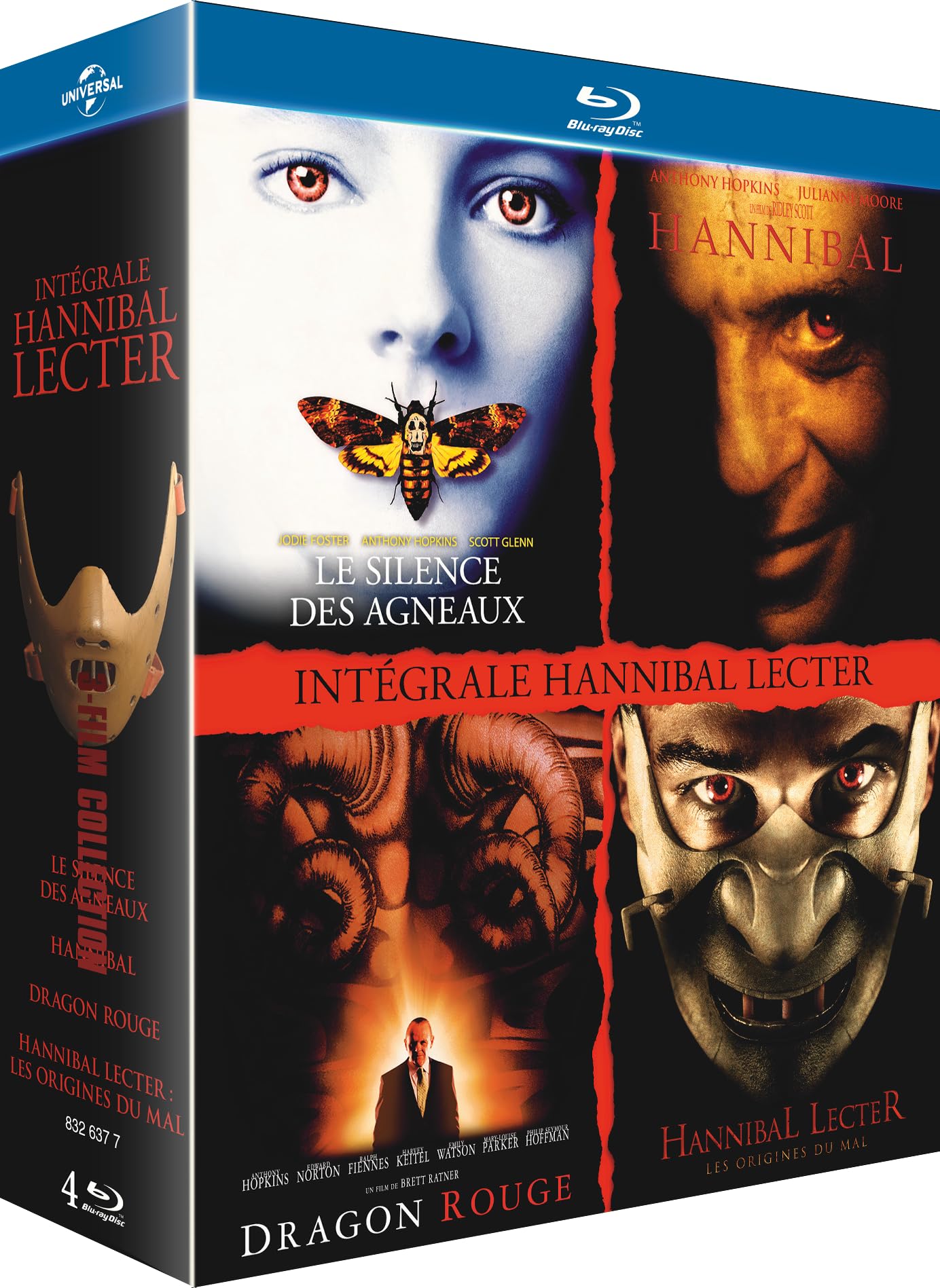 Intégrale Silence des agneaux Dragon Rouge + Hannibal Lecter : Les Origines du Mal dvd