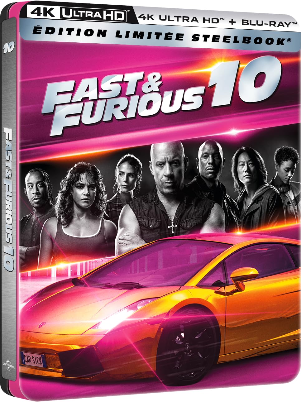 Fast & Furious X 4K boîtier steelbook dvd