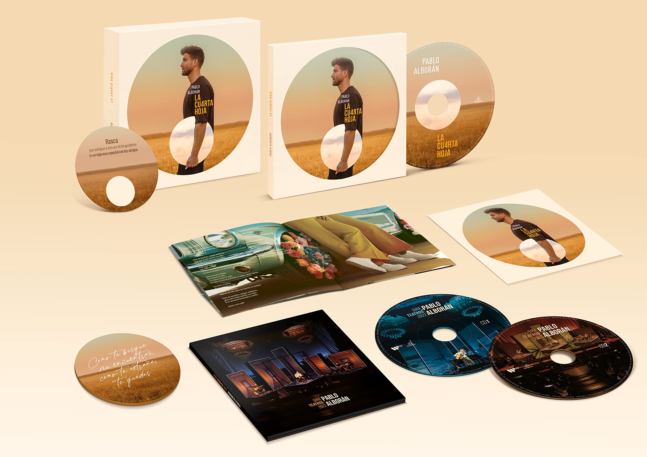 Pablo Alborán - La Cuarta Hoja (BOX CD + 2 CD "Directo Gira Teatros 2022" + Postal + Tarjeta "Rasca y Gana" + 1 Posavasos) Music