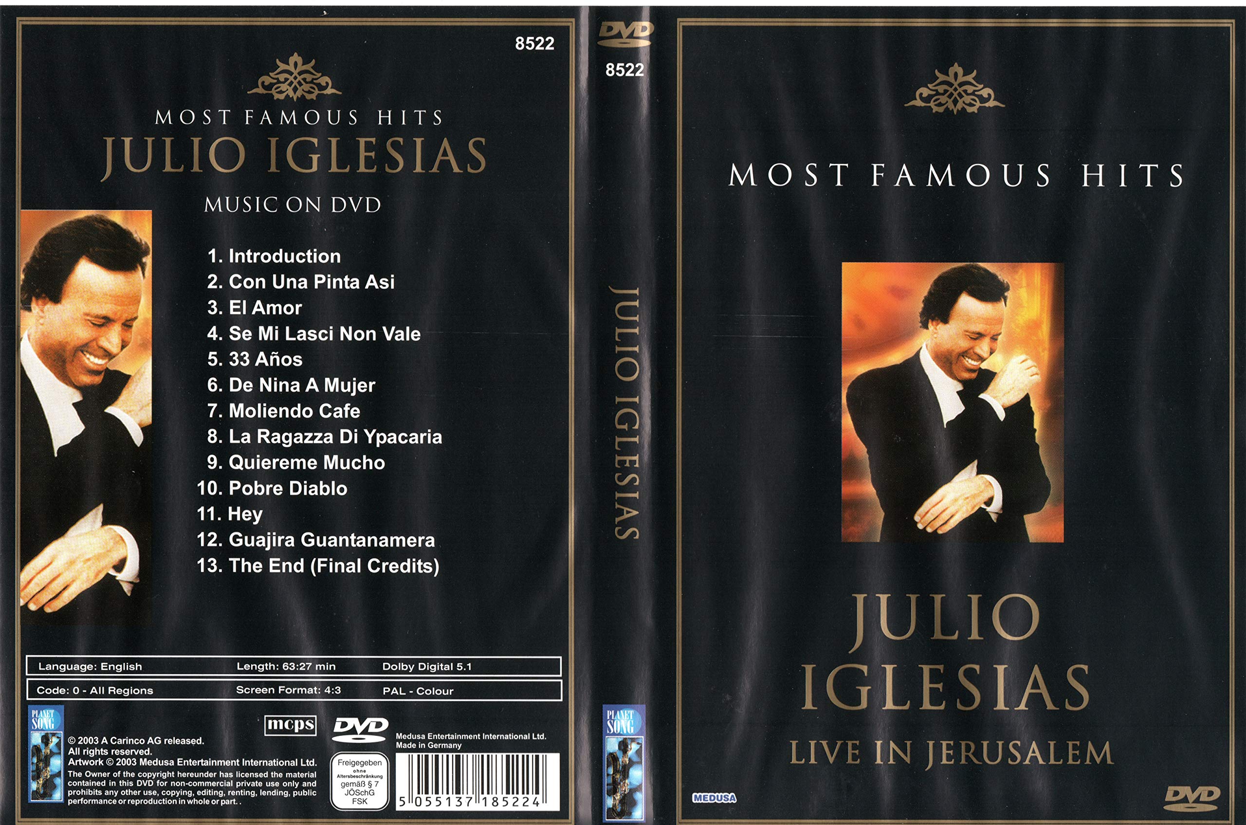 Julio Iglesias-Live/Jerusalem DVD cd