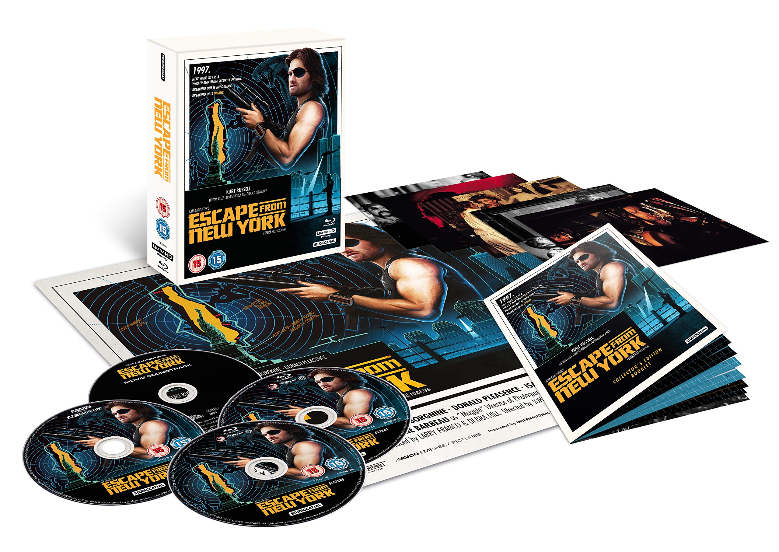Studiocanal Escape from New York - Collector's Edition (4K Ultra HD and Blu-Ray) schwarz dvd