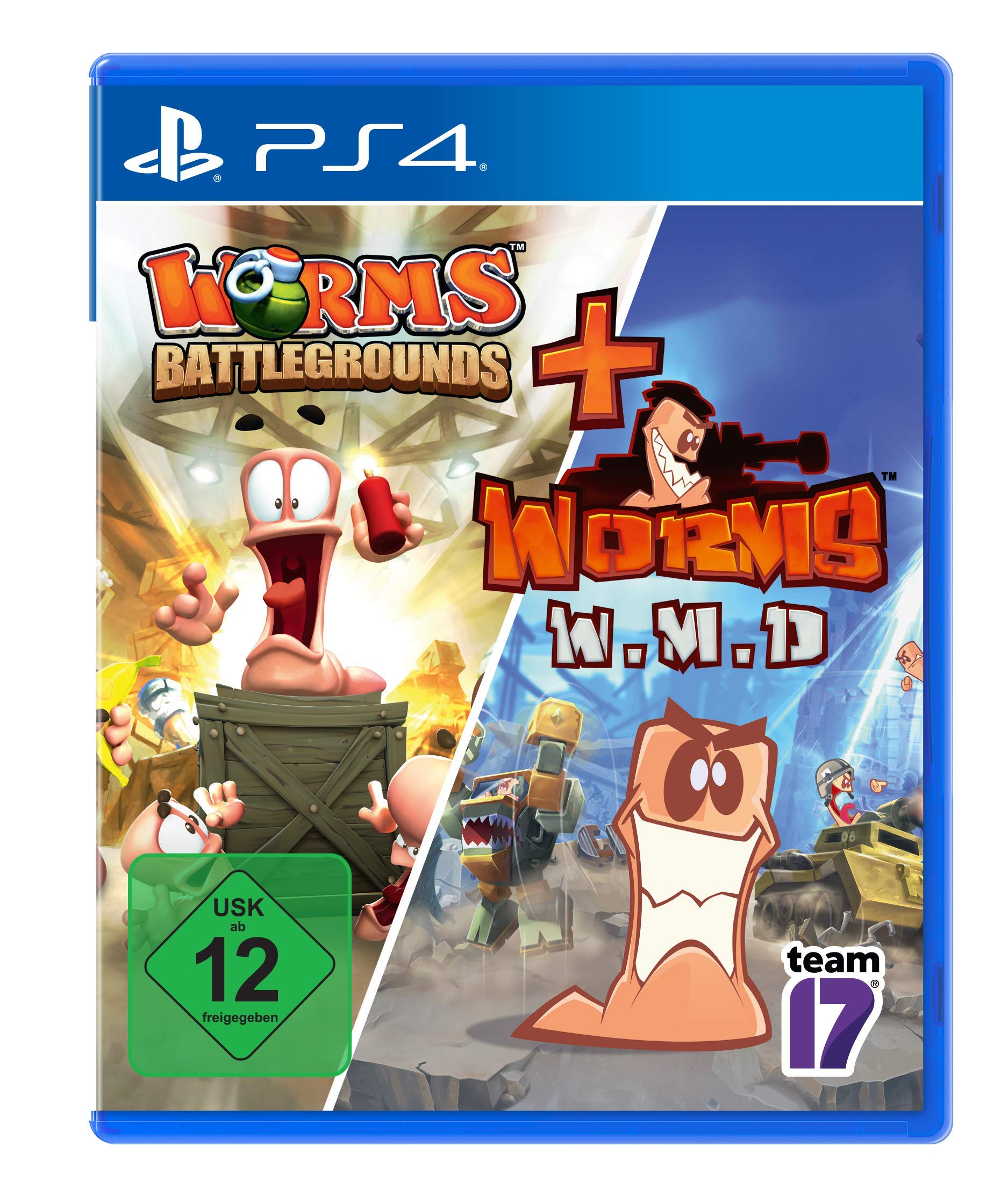 Worms Battlegrounds + W.M.D Double Pack (PlayStation PS4) PlayStation 4