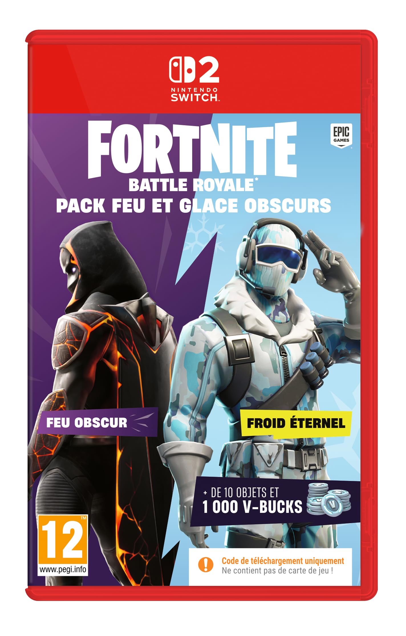 Fortnite – Pack Feu Et Glace Obscurs (Code de téléchargement du jeu dans la boîte) - Switch 2 game
