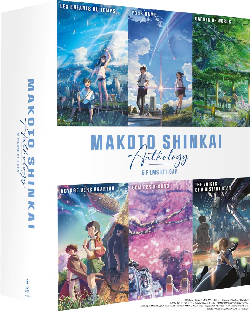 Makoto Shinkai Anthology-5 Films et 1 OAV : 5 Centimeters per Second Voices a Distant + Voyage vers Agartha + The Garden of Words + Your Name. + Les Enfants du Temps Movies