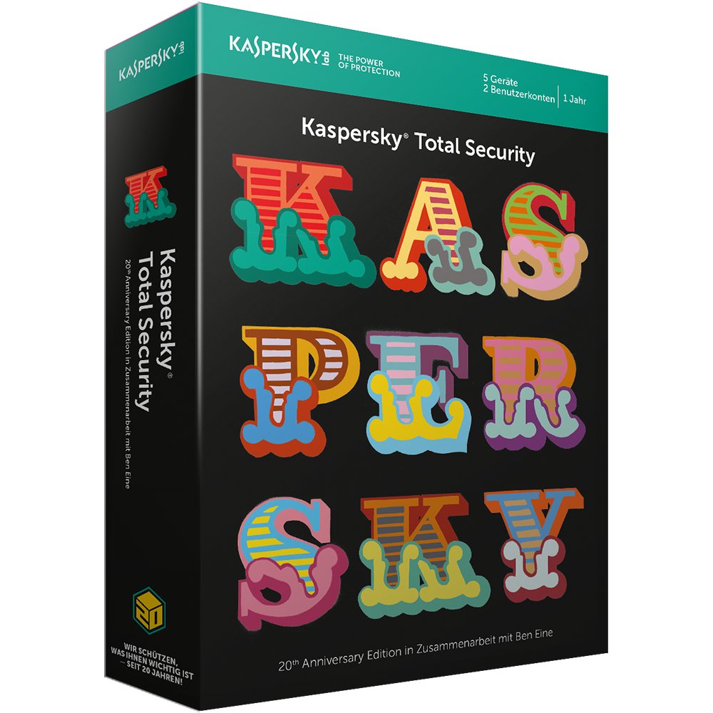 Kaspersky Total Security 2018 Standard | 5 Geräte | 1 Jahr | 20th Anniversary Edition | Windows/Mac/Android | Download Other software