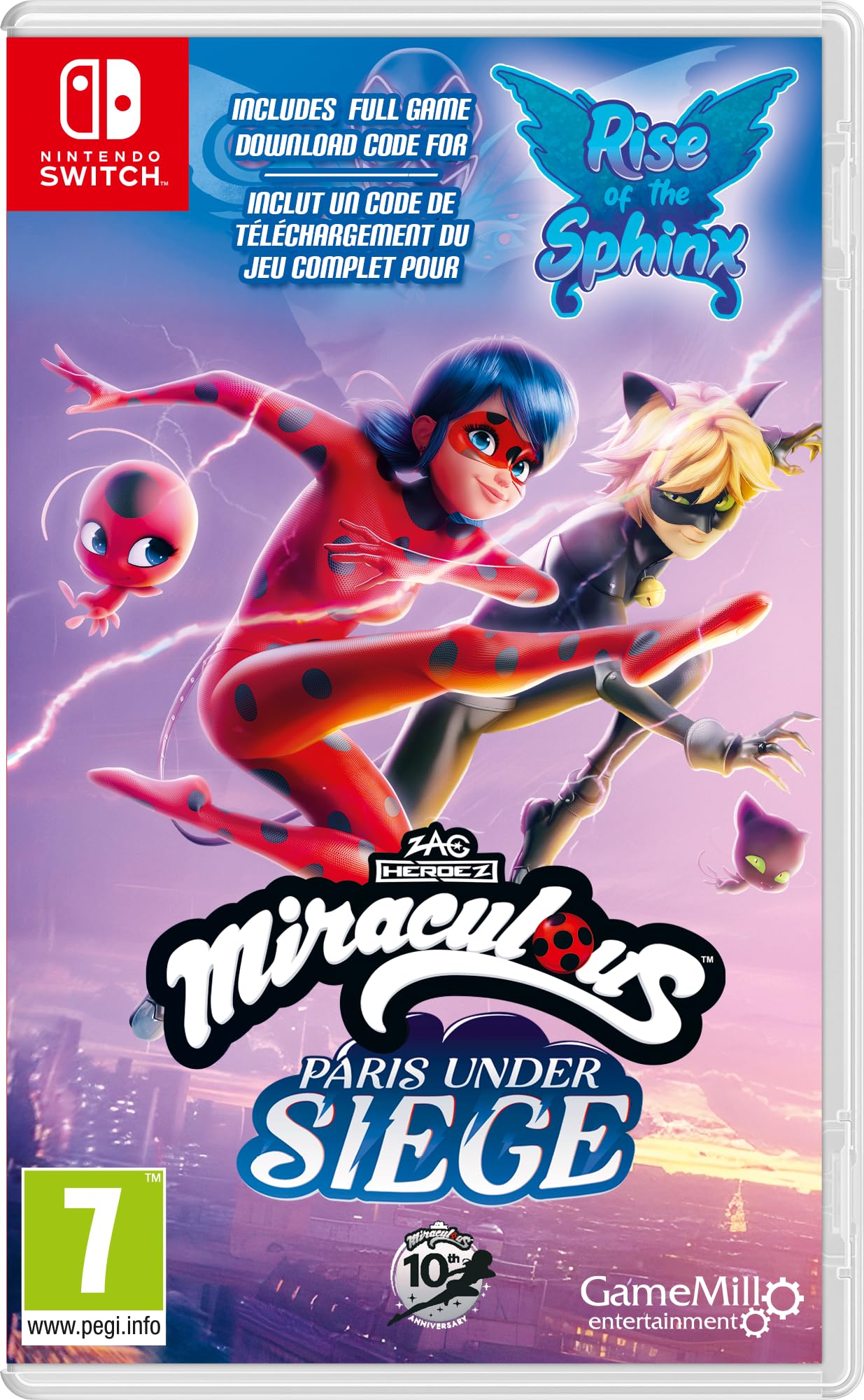 Miraculous: Paris Under Siege + Rise of the Sphinx Switch (Cartouche + Code de Téléchargement) game
