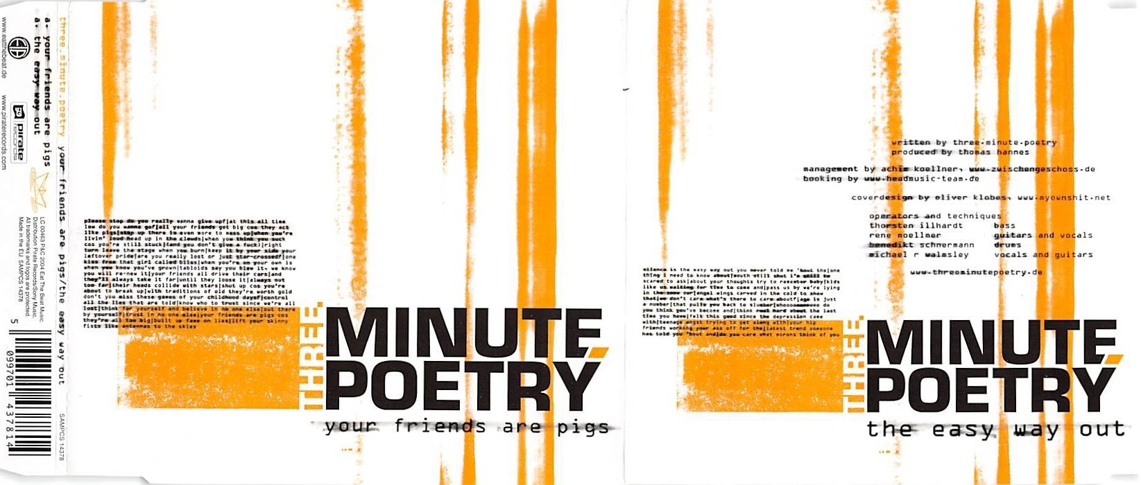 Product Image: Your friends are pigs/The easy way out (2004)