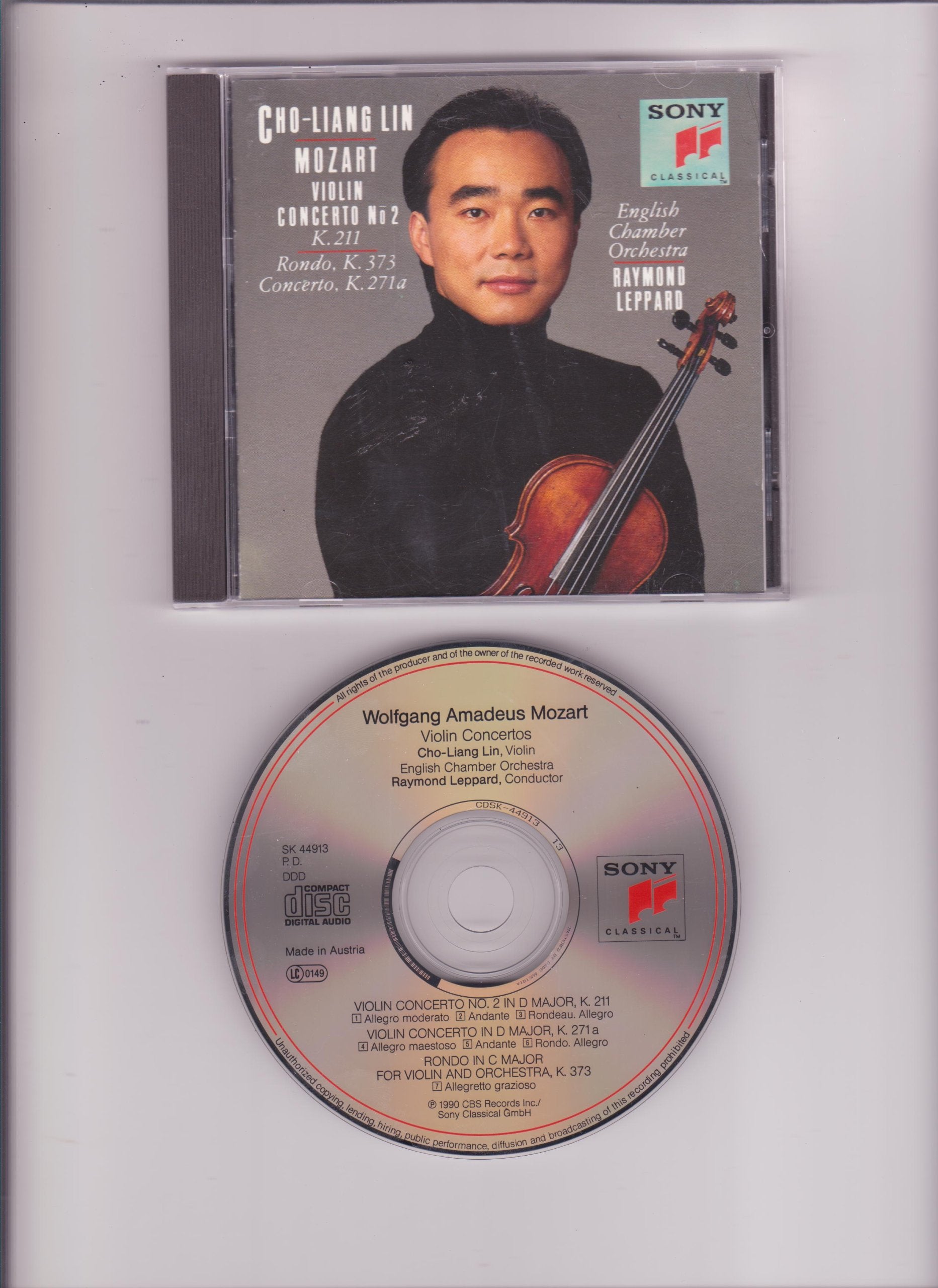 MOZART VIOLIN CONCERTO NO.2 - RONDO, K.373, CONCERTO, K.271a - cho-liang lin - raymond leppard Music